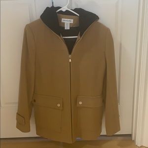 Preston & york 100% wool coat; trim&lining 100% po